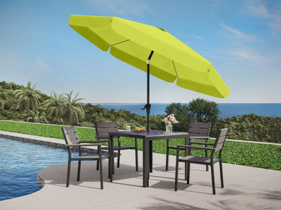 lime green 10ft patio umbrella, round tilting 200 Series lifestyle scene CorLiving#color_ppu-lime-green