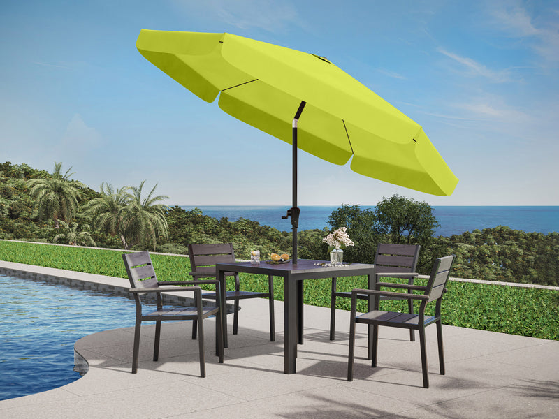 lime green 10ft patio umbrella, round tilting 200 Series lifestyle scene CorLiving