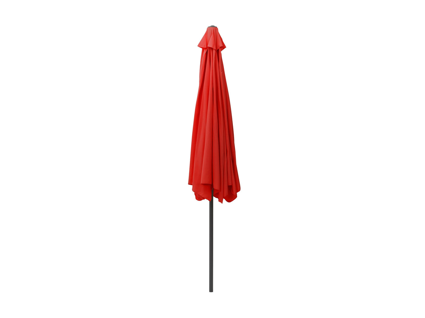 Crimson red 10ft round tilting patio umbrella with a sturdy aluminum pole, UV-resistant fabric, and easy crank lift system. Perfect for outdoor garden, deck, or patio shade.