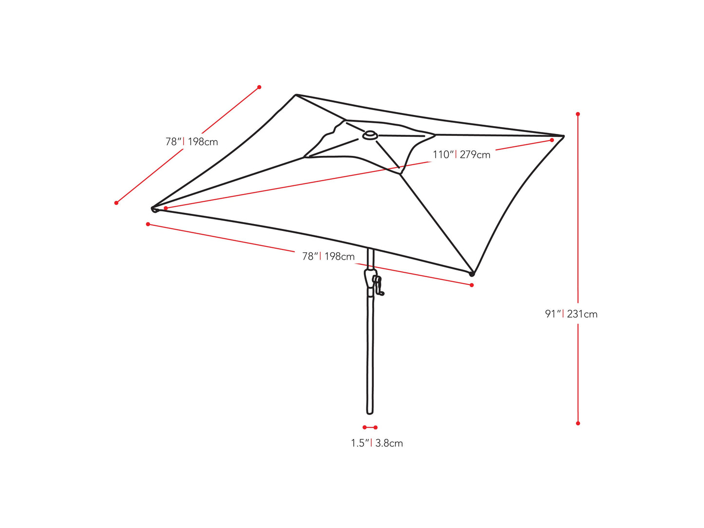 9ft square tilting patio umbrella in cobalt blue with sturdy aluminum frame, UV-resistant canopy, and easy-tilt mechanism, perfect for outdoor shade and garden decor.