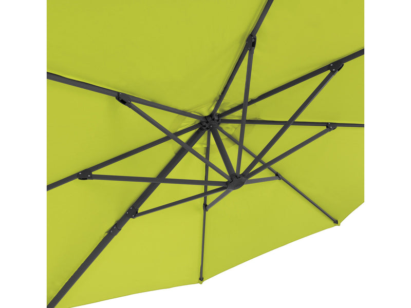 lime green deluxe offset patio umbrella 500 Series detail image CorLiving