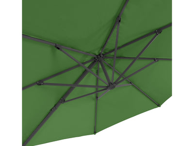 forest green deluxe offset patio umbrella 500 Series detail image CorLiving#color_ppu-forest-green