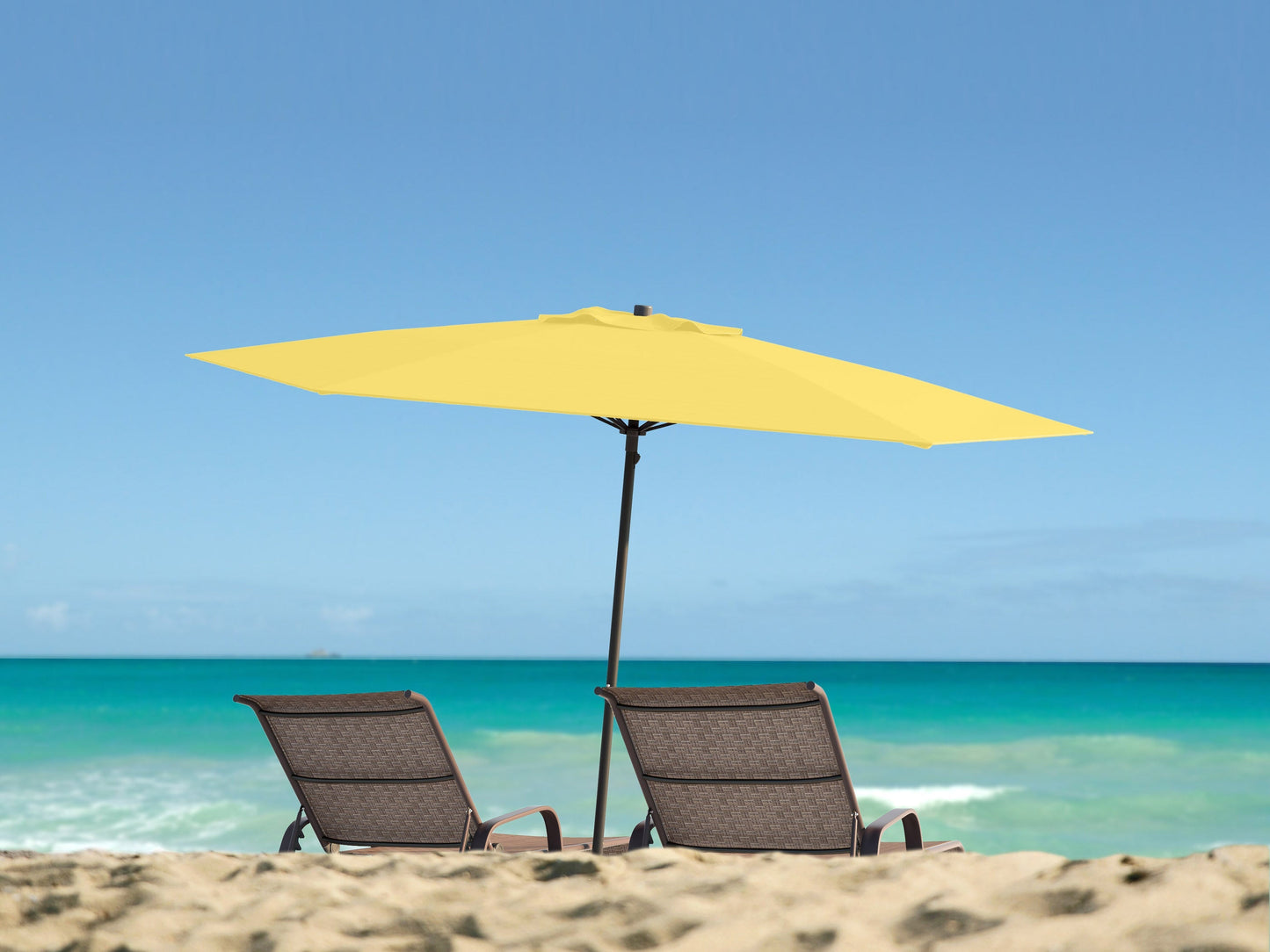7.5 ft yellow patio umbrella Beach Umbrella | UV & Wind Resistant