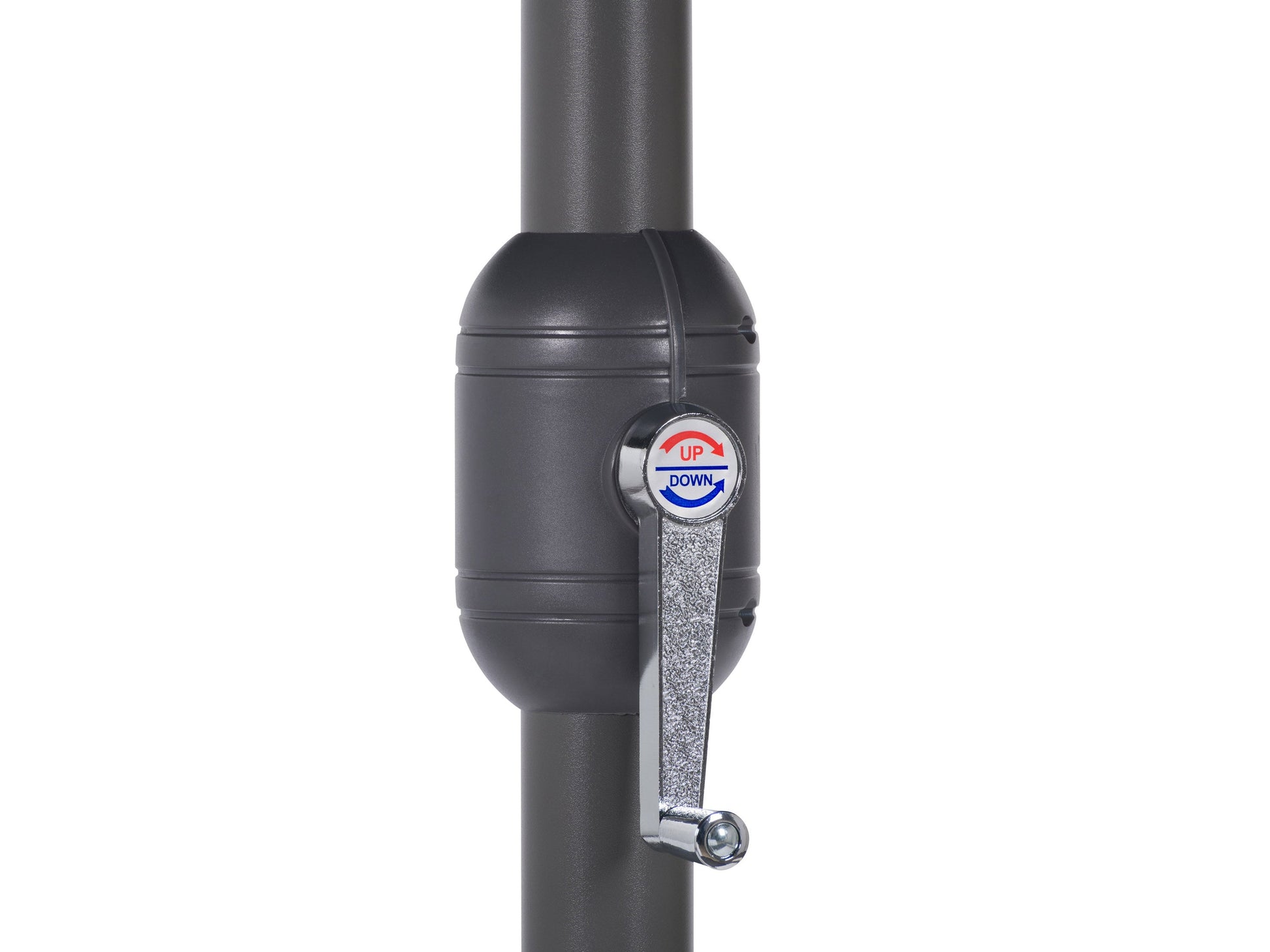 Black 15ft double patio umbrella with sturdy metal frame, UV-resistant fabric, and crank lift system, providing ample shade for outdoor seating areas. Ideal for large patios and garden spaces.