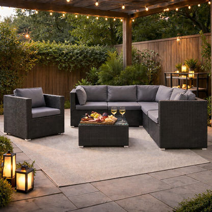 Outdoor Sectional Set, 7pc - FINAL SALE ITEM