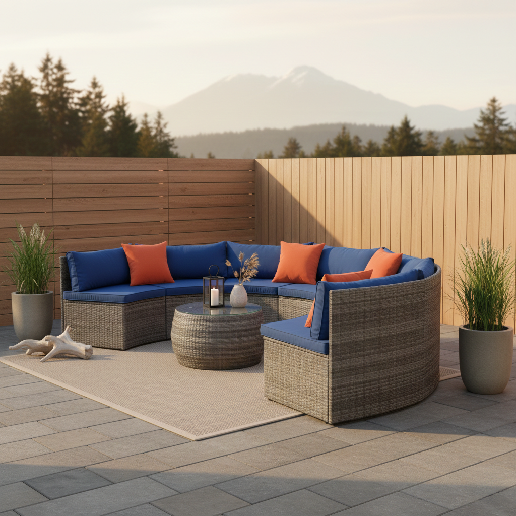 Circular Outdoor Seating, 5pc - FINAL SALE ITEM