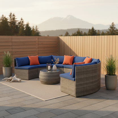 Circular Outdoor Seating, 5pc - FINAL SALE ITEM