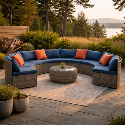 Circular Outdoor Seating, 5pc - FINAL SALE ITEM