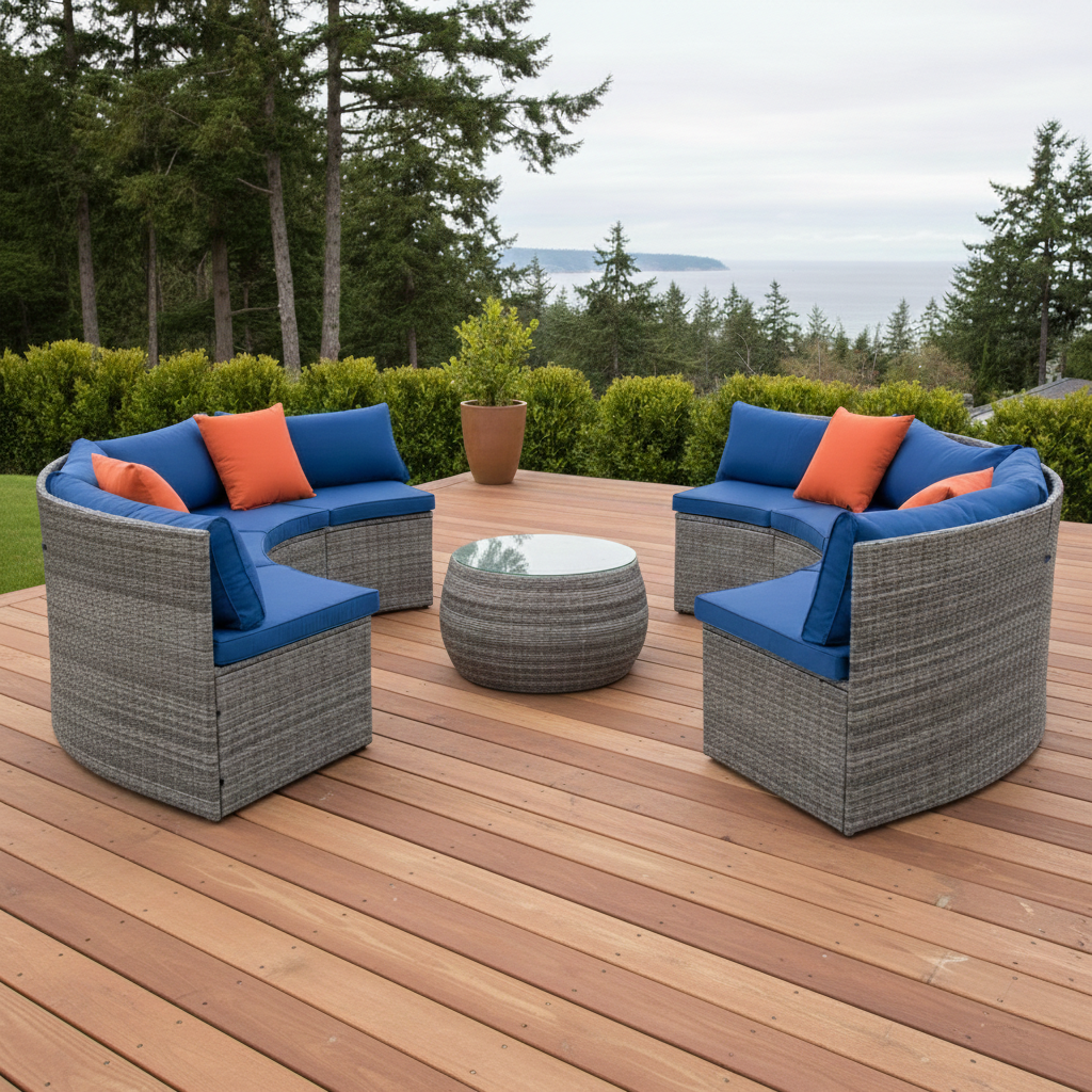 Circular Outdoor Seating, 5pc - FINAL SALE ITEM
