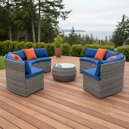 Circular Outdoor Seating, 5pc - FINAL SALE ITEM