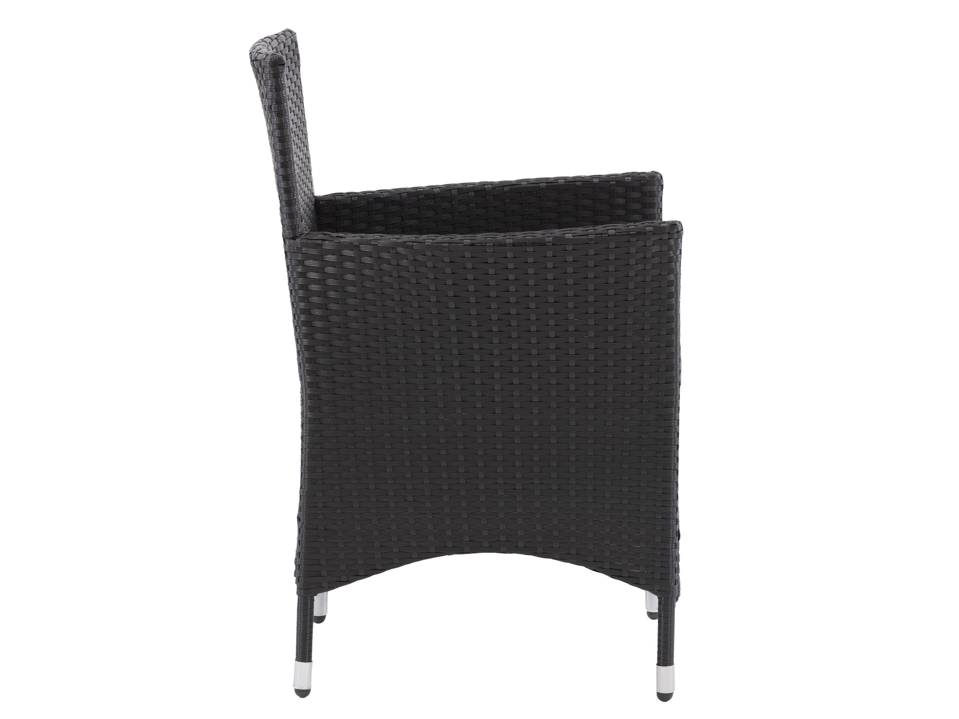 Wicker armchair set of 2 in natural brown, featuring durable rattan material, comfortable cushioned seats, and sturdy wooden legs, perfect for outdoor patio seating.