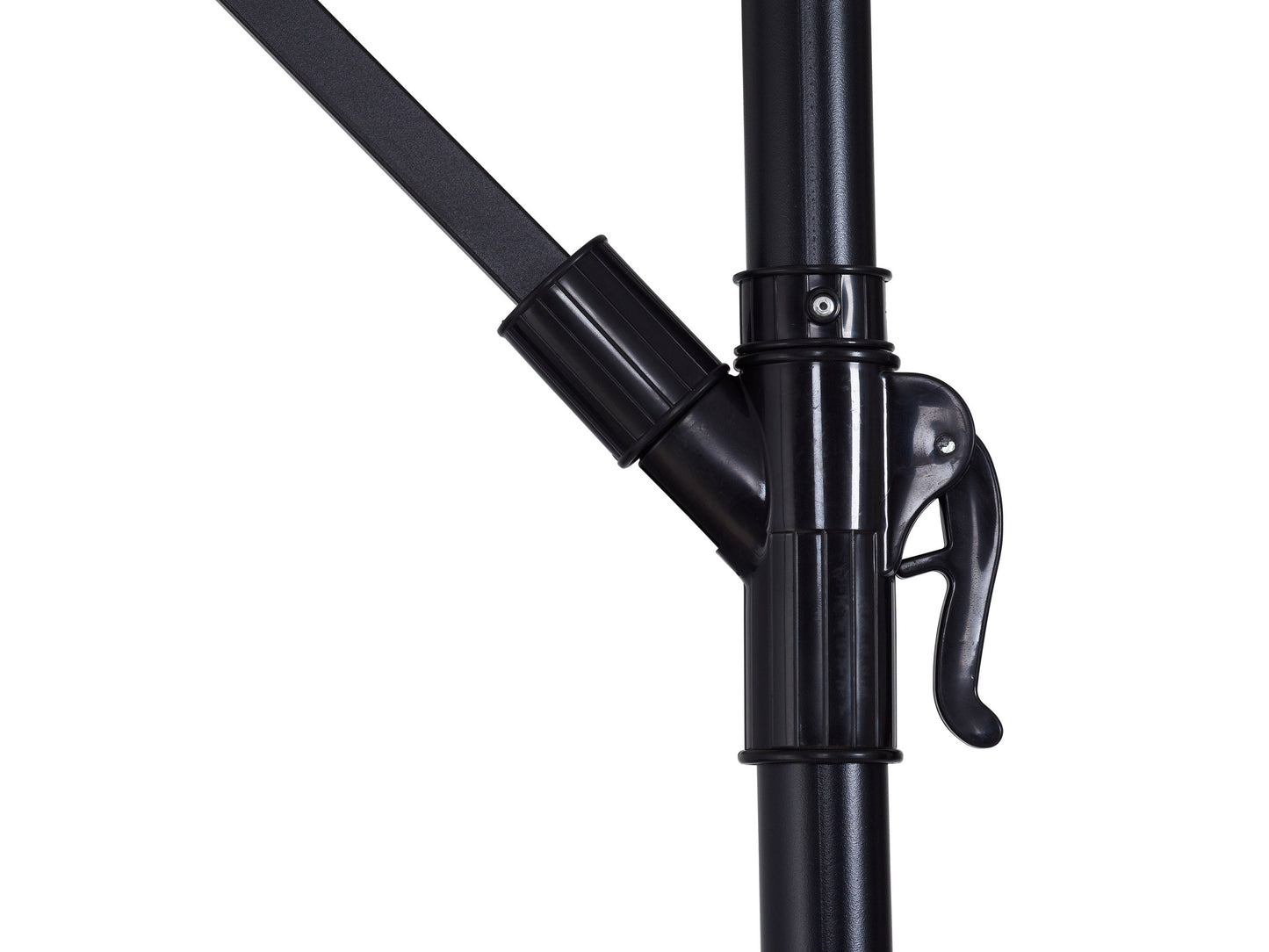Wine red 9ft cantilever patio umbrella with tilting feature, sturdy aluminum frame, UV-resistant fabric, and crank lift system for easy adjustment. Perfect for outdoor spaces like patios, gardens, and poolside areas.