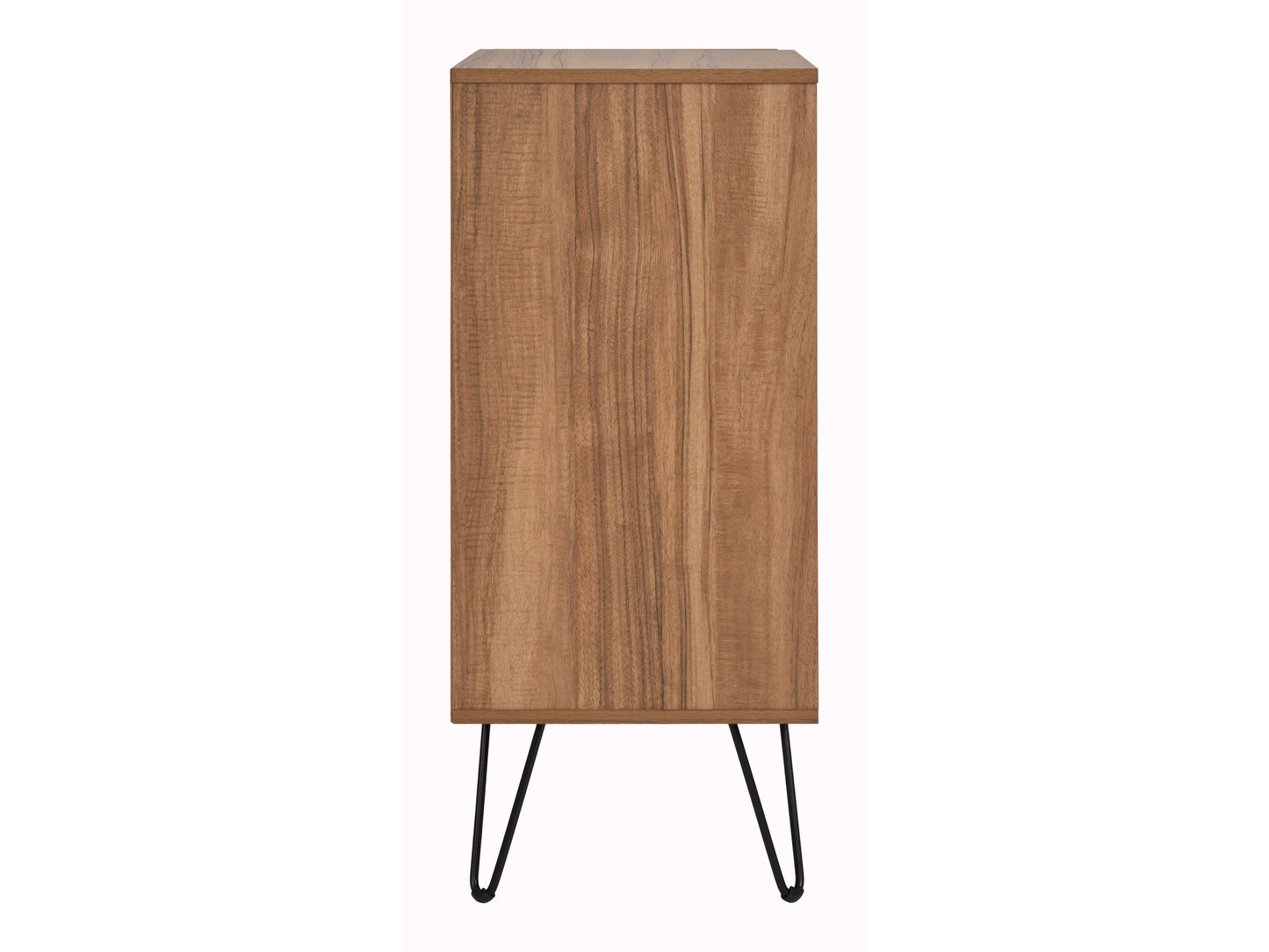 Brown Large Open Shelved Turntable Stand