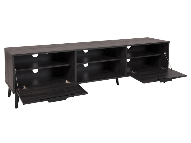 dark grey TV Bench - Open & Closed Storage, TVs up to 85" Cole Collection product image by CorLiving