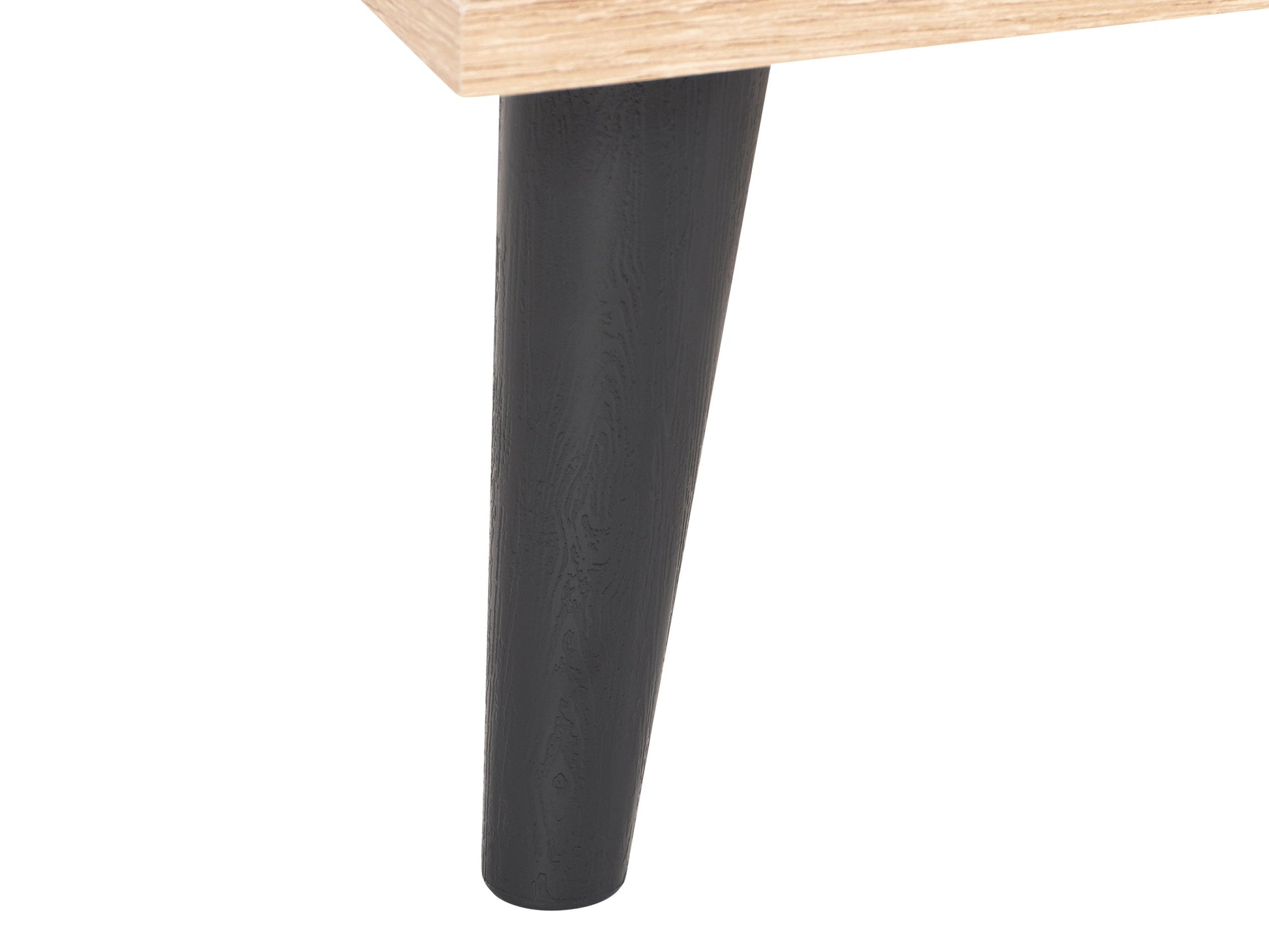 Light wood and grey TV stand with cabinet storage, fits TVs up to 85 inches, featuring sleek design, smooth textures, and ample storage space for media accessories.