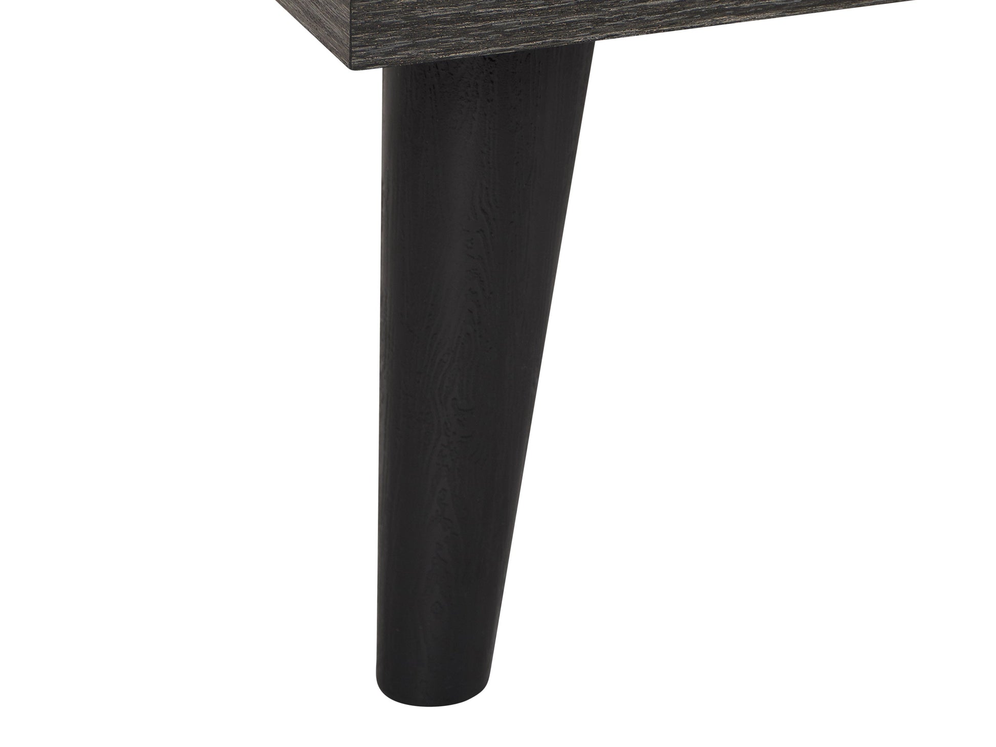 Dark grey TV stand with cabinet storage, suitable for TVs up to 85 inches, featuring sleek lines, modern design, and ample storage space with multiple compartments and shelves.