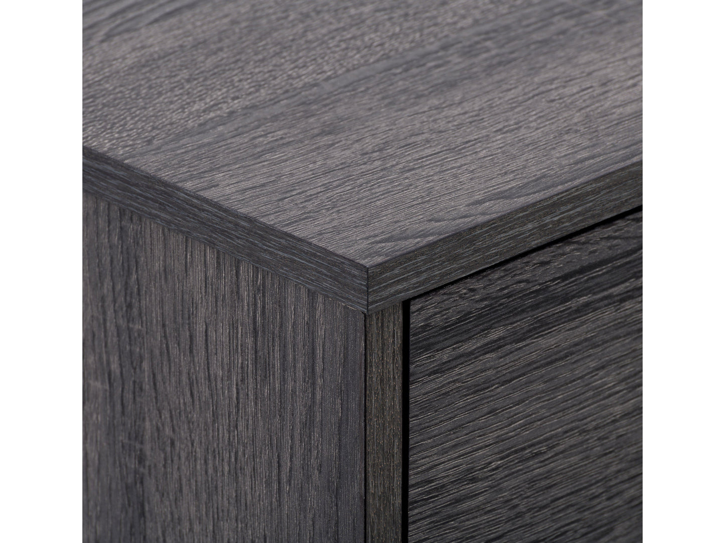 Grey modern TV stand for TVs up to 85 inches, featuring sleek lines, minimalist design, and ample storage with open shelves and cabinets. Made from durable wood with a smooth finish, perfect for contemporary living rooms.