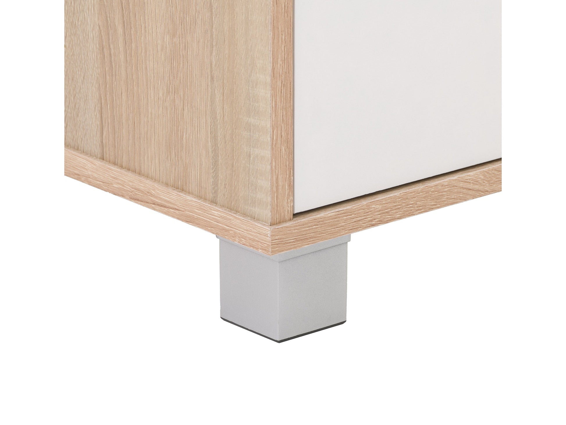Modern black TV stand for TVs up to 85 inches, featuring sleek lines, minimalist design, and ample storage with open shelves and cabinets. Made of durable materials with a smooth finish.