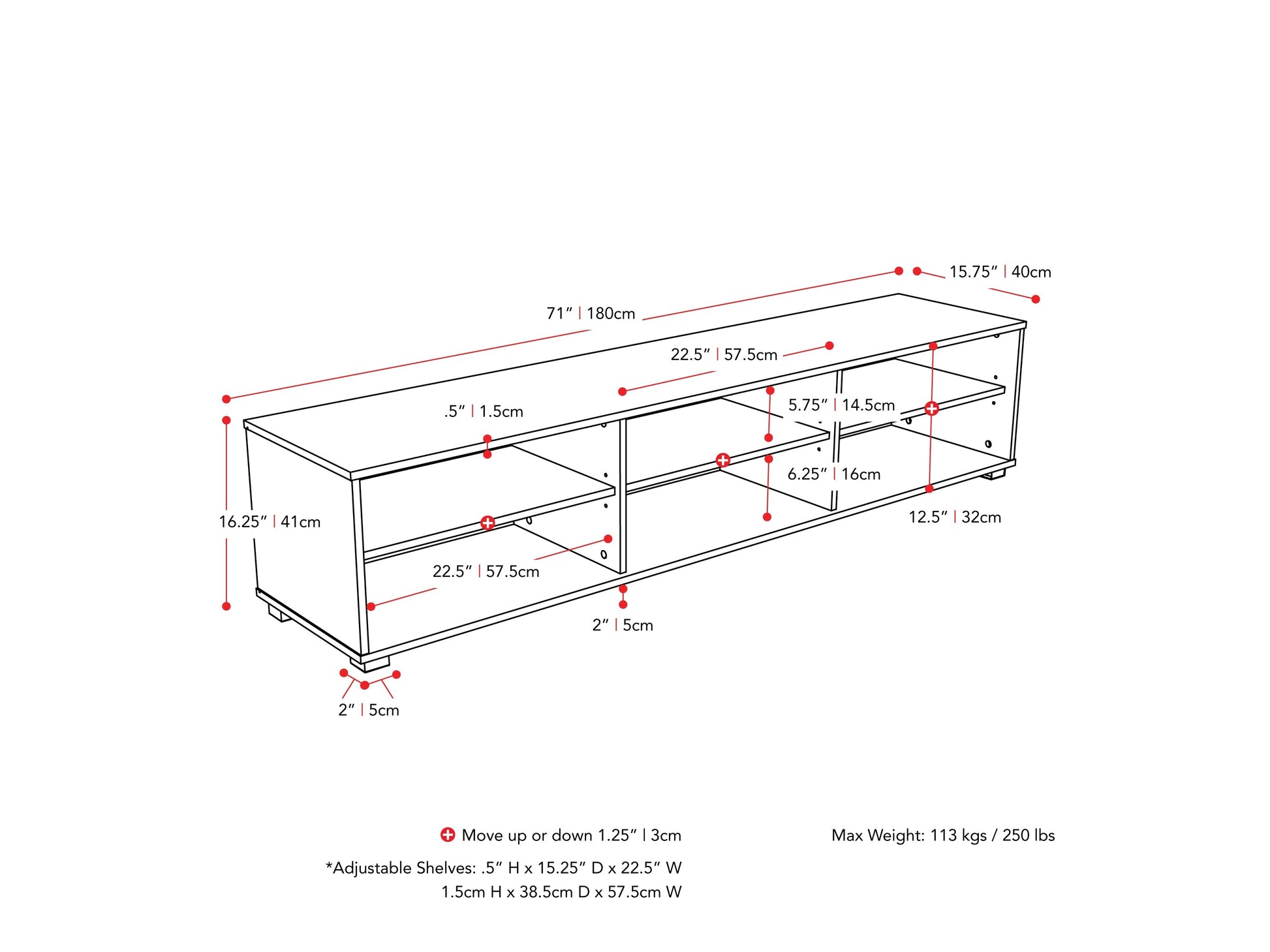 Grey modern TV stand for TVs up to 85 inches, featuring sleek lines, minimalist design, and ample storage with open shelves and cabinets. Made from durable wood with a smooth finish, perfect for contemporary living rooms.
