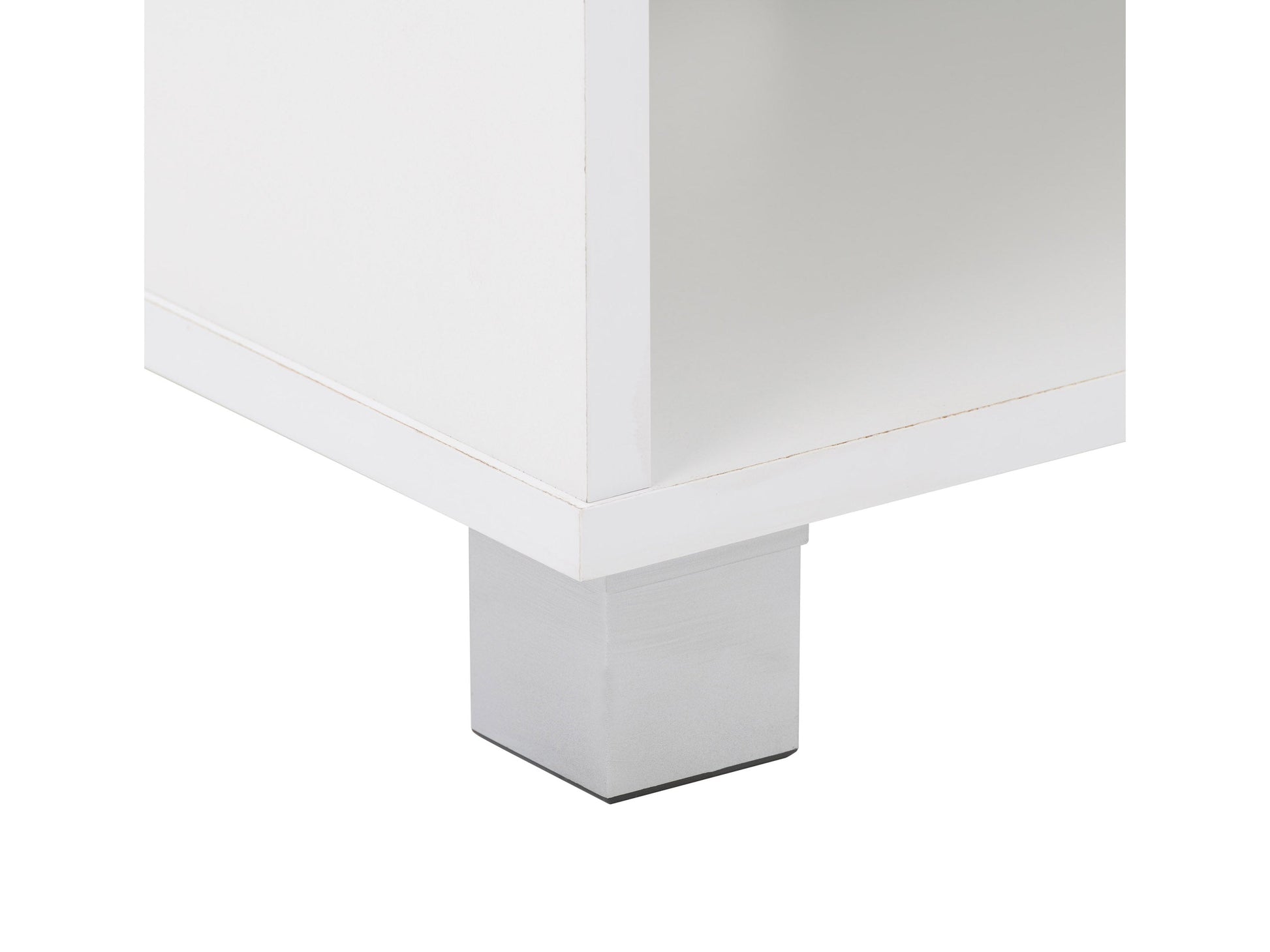 Modern black TV stand for TVs up to 85 inches, featuring sleek lines, minimalist design, and ample storage with open shelves and cabinets. Made of durable materials with a smooth finish.