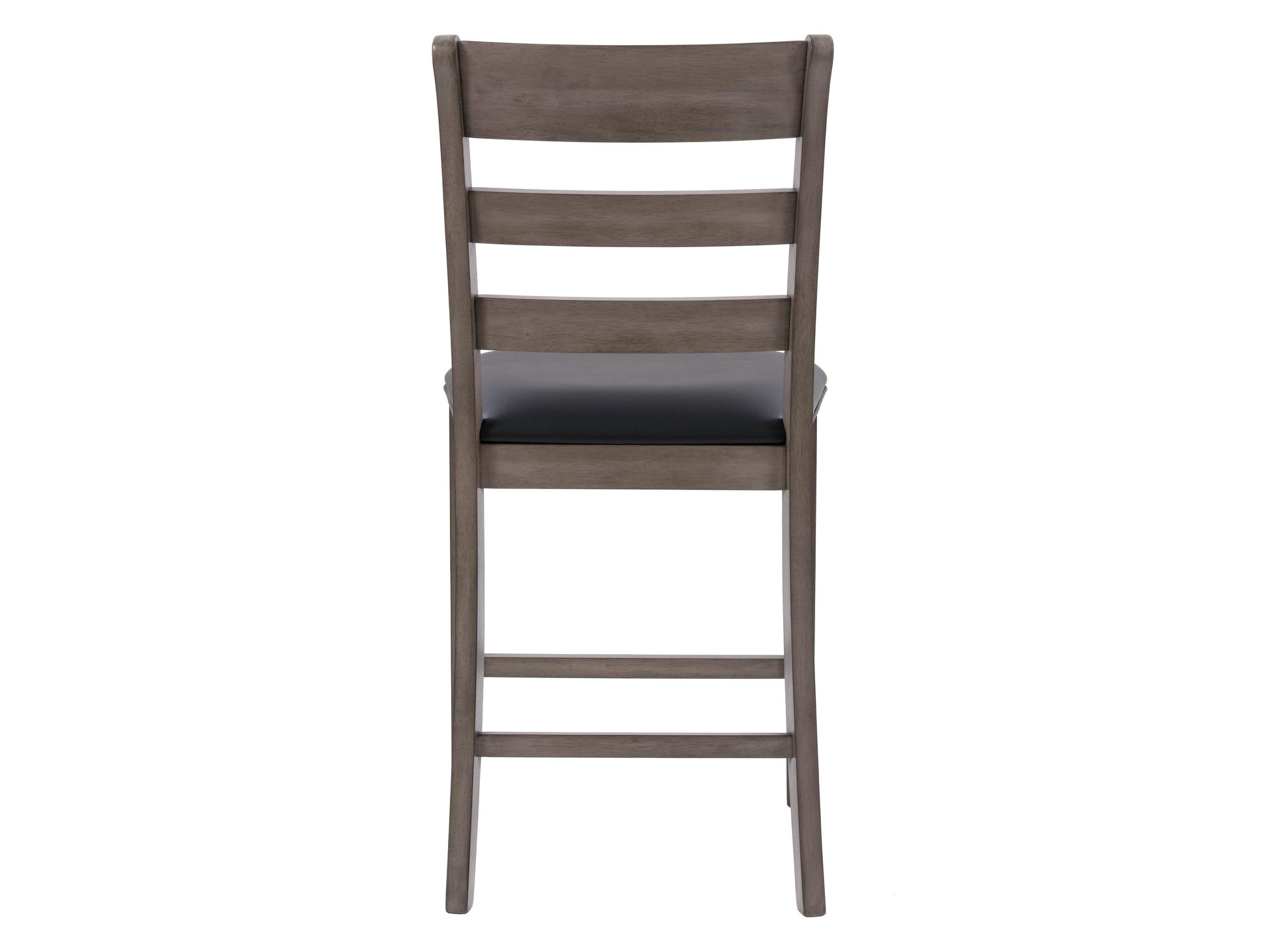 Modern counter height dining chairs set of 2, featuring sleek black metal frames, cushioned seats in beige fabric, and curved backrests with horizontal slats for added support and style.