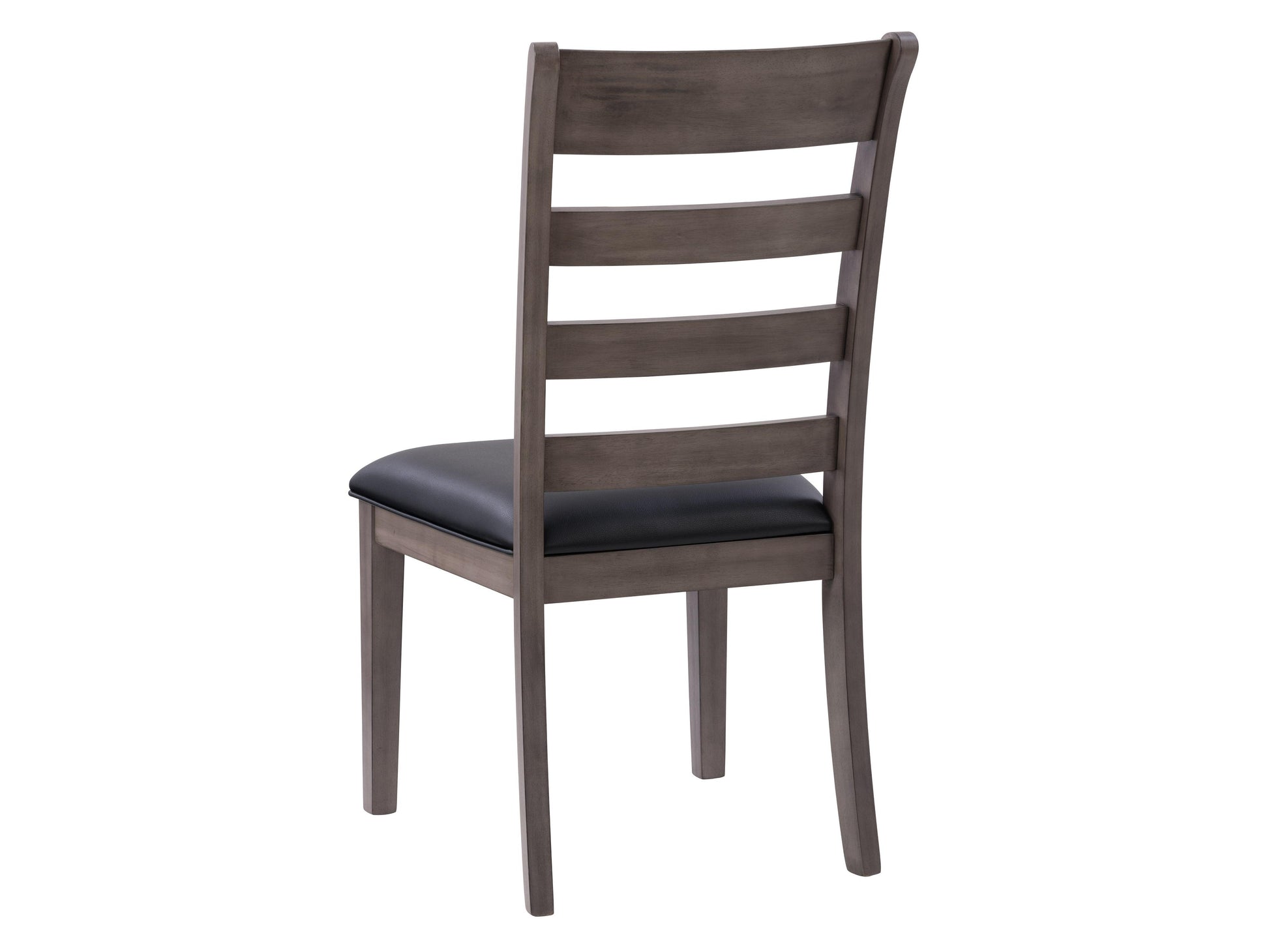 Grey wood dining chairs set of 2 with cushioned seats, featuring a sleek, modern design, sturdy wooden legs, and a comfortable backrest. Ideal for contemporary dining spaces and minimalist interiors.