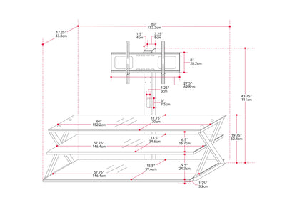 TV Stand with Mount, TVs up to 65"