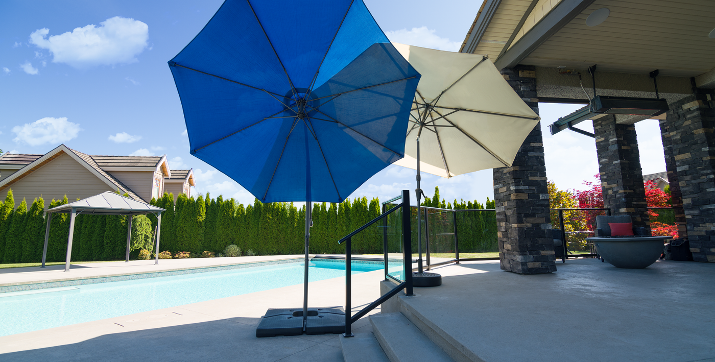 Patio Umbrellas including cantilever, large, and led lights
