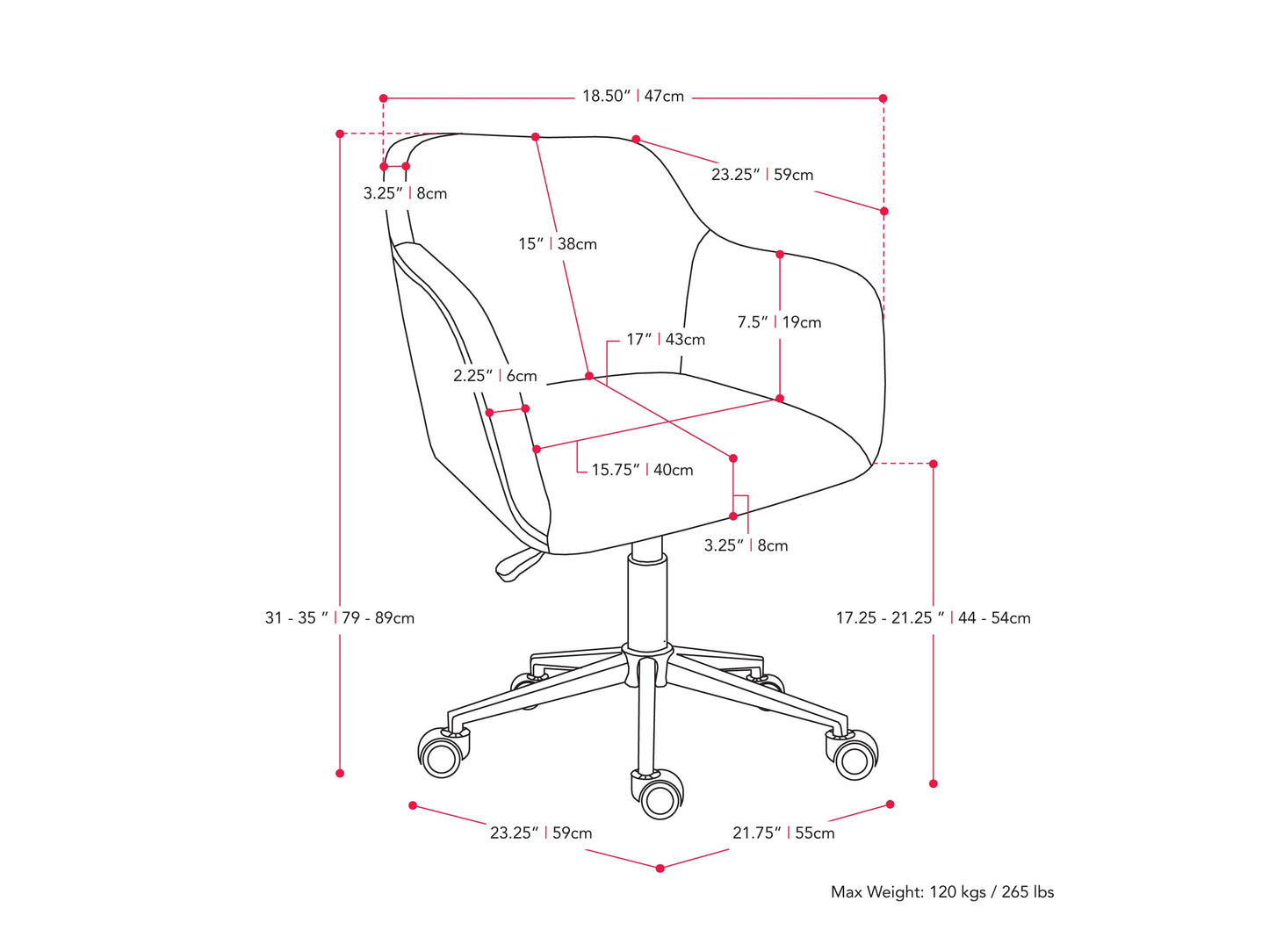 Grey office task chair with arms, ergonomic design, mesh backrest, padded seat, adjustable height, and swivel base. Ideal for home office or workspace, providing comfort and support during long working hours.