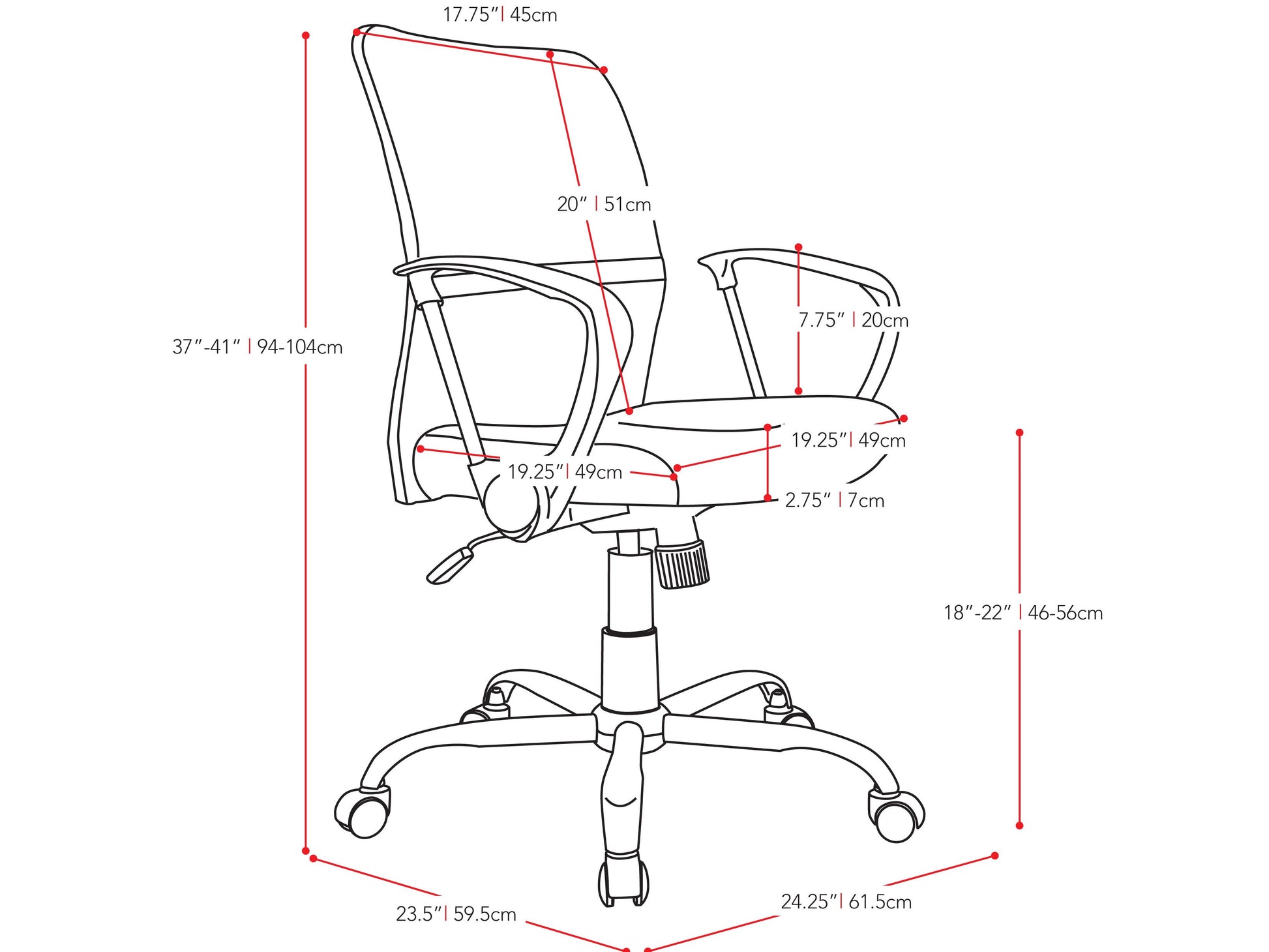 Lime green fabric office chair with ergonomic design, padded seat and backrest, black armrests and base, adjustable height, and swivel functionality. Ideal for modern home offices and workspaces.