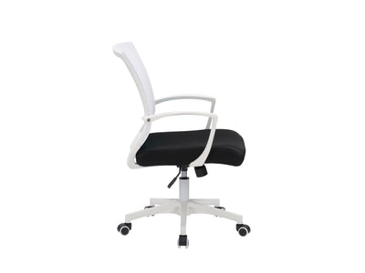 white and black Mesh Task Chair Cooper Collection product image by CorLiving#color_cooper-white-on-white