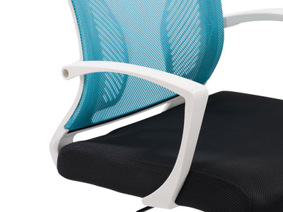 teal and black Mesh Task Chair Cooper Collection detail image by CorLiving#color_cooper-teal-on-white
