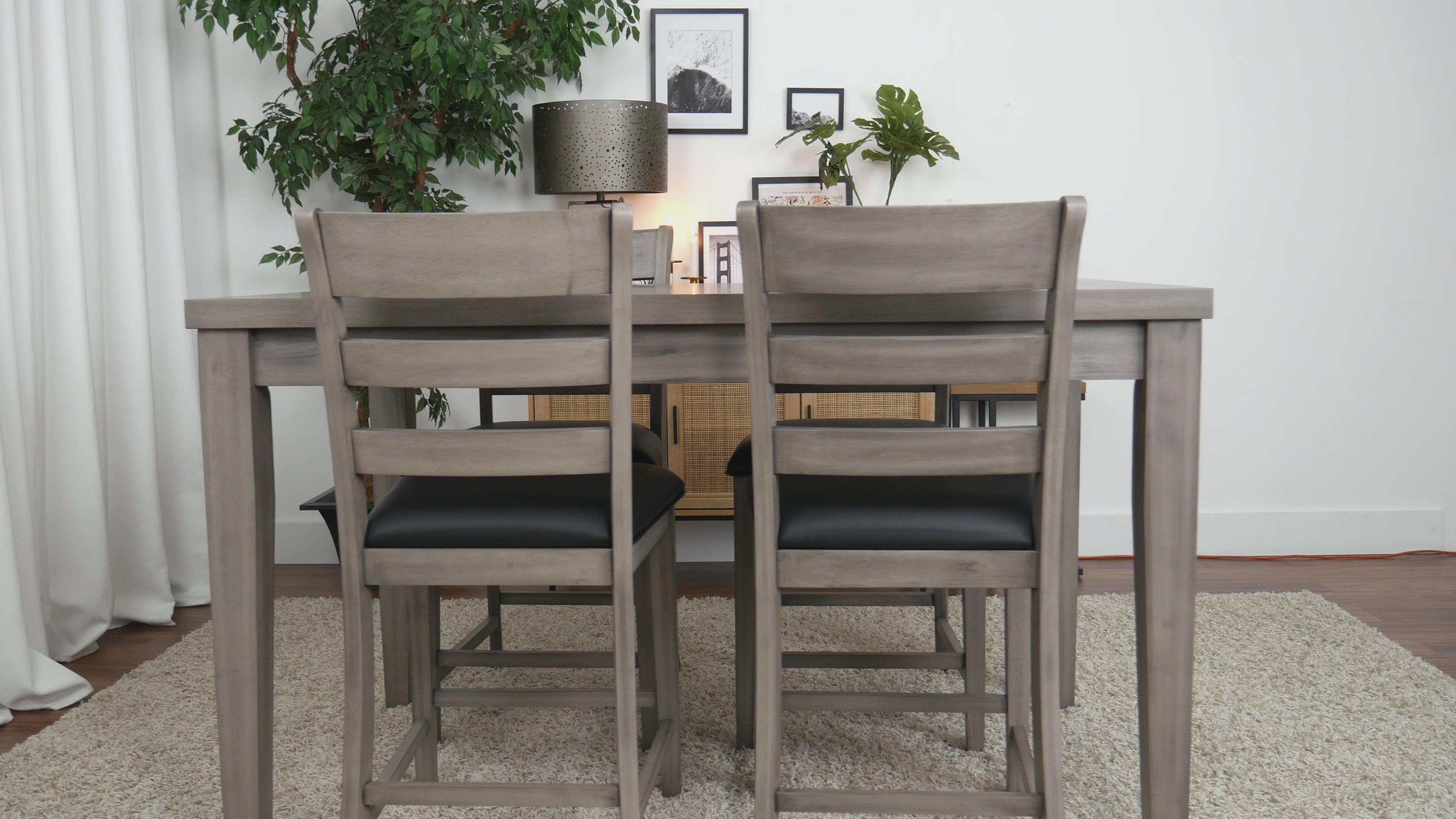 Load video: New York 5 Piece Counter Height Dining Set Product Video