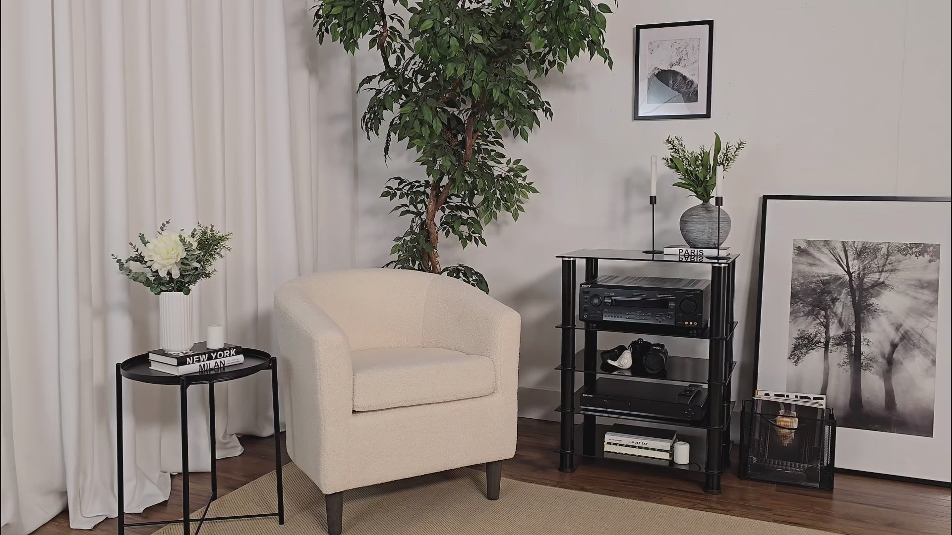 Load video: Laurent 5-Tiers Media Component Stand Product Video