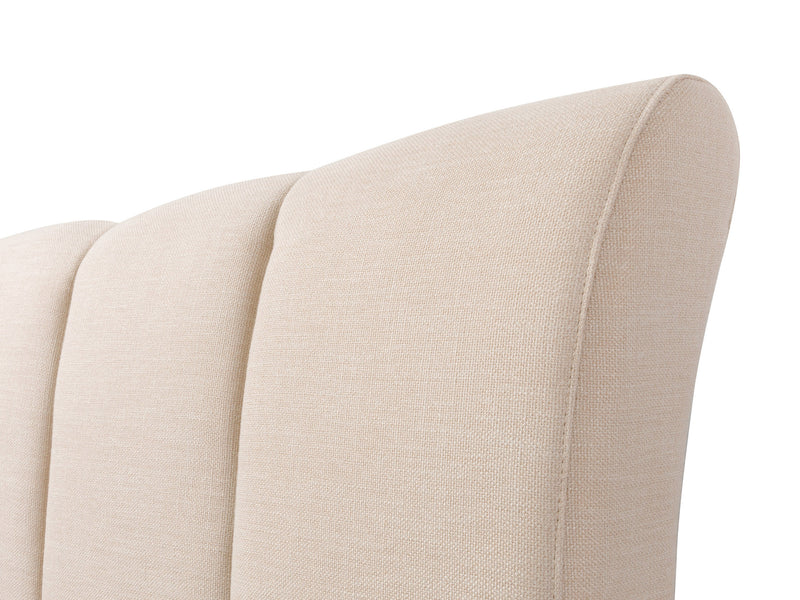 cream Channel Tufted Double / Full Bed Rosewell Collection detail image by CorLiving
