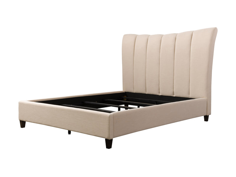 cream Channel Tufted Double / Full Bed Rosewell Collection product image by CorLiving