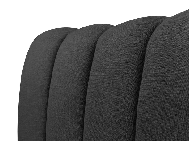 dark grey Channel Tufted Double / Full Bed Rosewell Collection detail image by CorLiving