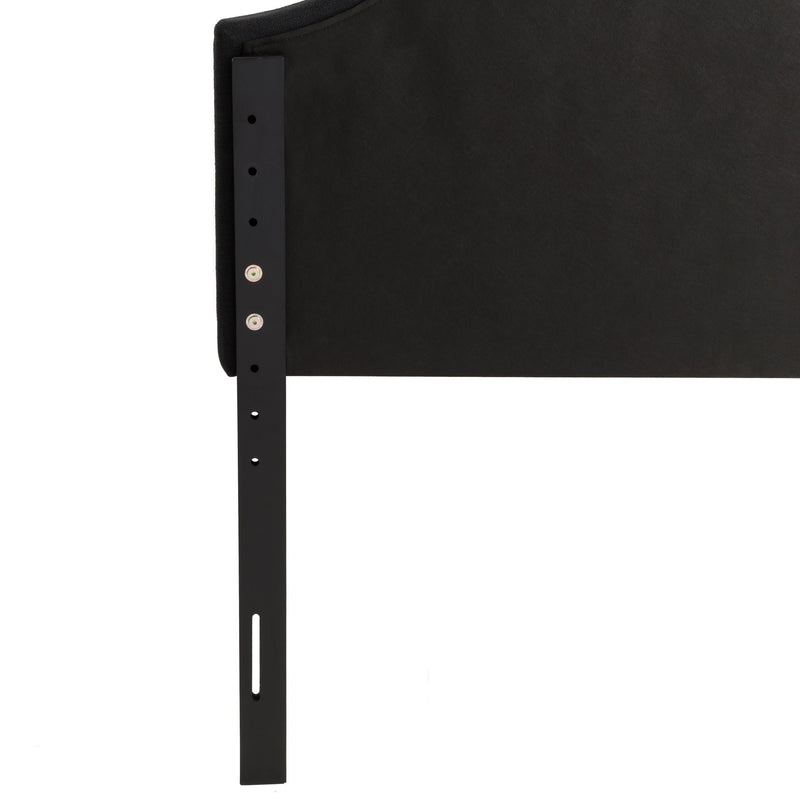 dark grey Diamond Tufted Headboard, Queen Calera Collection detail image by CorLiving