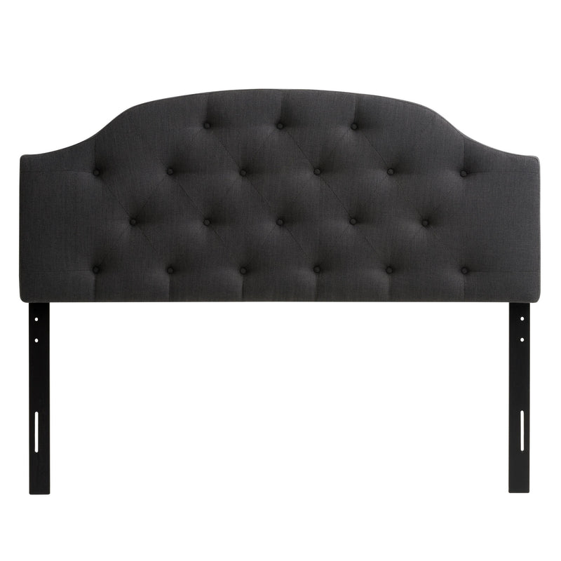 dark grey Diamond Tufted Headboard, Queen Calera Collection product image by CorLiving