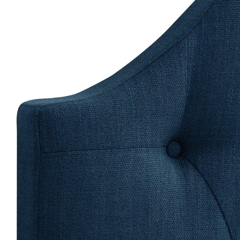 navy blue Diamond Tufted Headboard, Queen Calera Collection detail image by CorLiving
