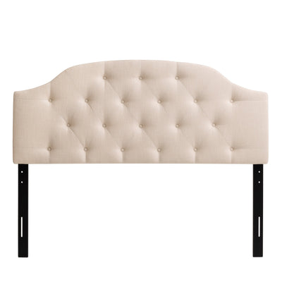 cream Diamond Tufted Headboard, Queen Calera Collection product image by CorLiving#color_cream