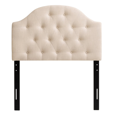 cream Diamond Tufted Headboard, Twin / Single Calera Collection product image by CorLiving#color_cream