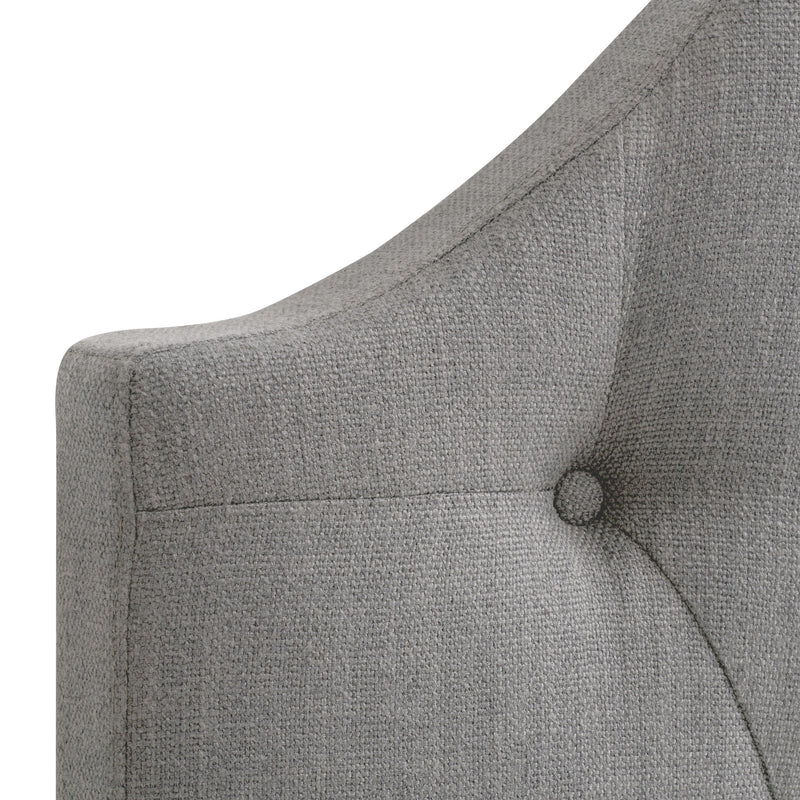 light grey Diamond Tufted Headboard, Queen Calera Collection detail image by CorLiving