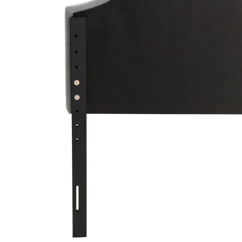 light grey Diamond Tufted Headboard, Queen Calera Collection detail image by CorLiving