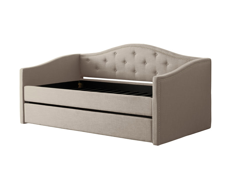 beige Twin Daybed with Trundle Amara Collection product image by CorLiving