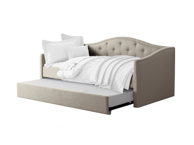 beige Twin Daybed with Trundle Amara Collection product image by CorLiving#color_beige