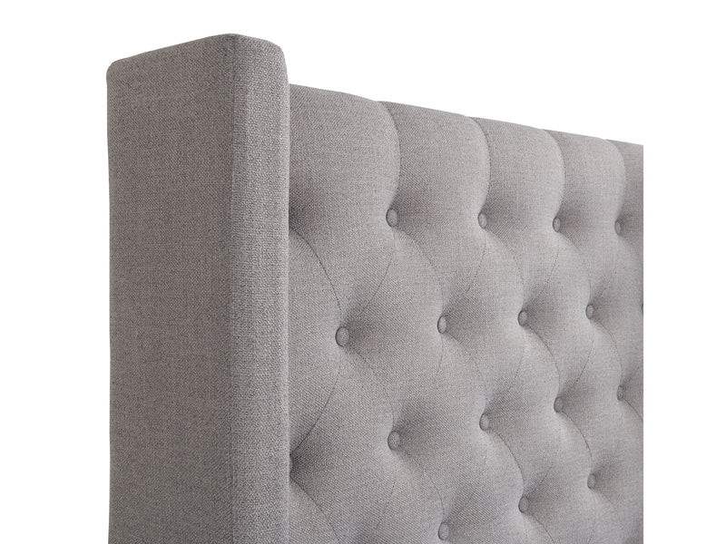 grey Tufted Twin / Single Bed Fairfield Collection detail image by CorLiving