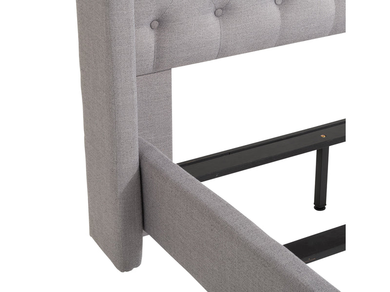 grey Tufted Twin / Single Bed Fairfield Collection detail image by CorLiving