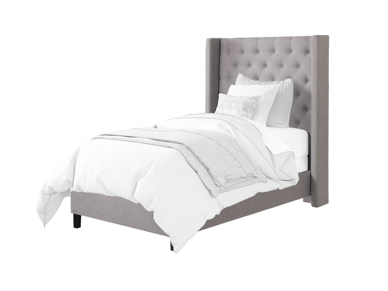 grey Tufted Twin / Single Bed Fairfield Collection product image by CorLiving