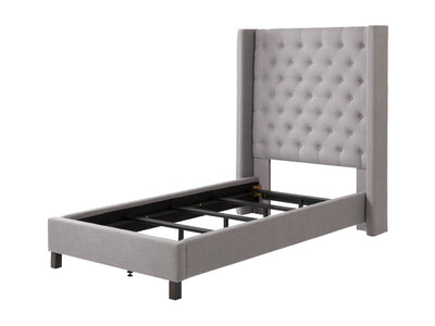 grey Tufted Twin / Single Bed Fairfield Collection product image by CorLiving#color_grey